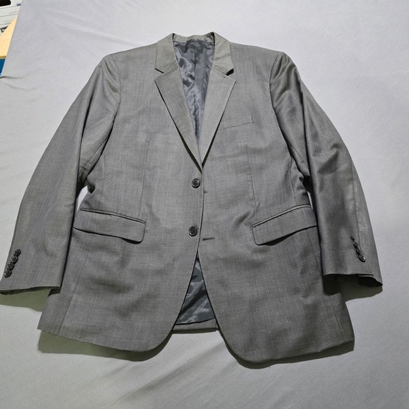 Theory Other - Theory Mens Grey Wool Blend Two Button Blazer Suit Jacket Size 44 Regular
